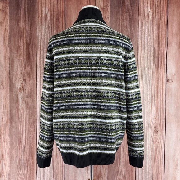 Bogner Fire Ice Mens XL 1/4 Zip Pullover Sweater Fair Isle Aztec Cotton Acrylic - Picture 4 of 11